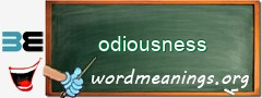WordMeaning blackboard for odiousness